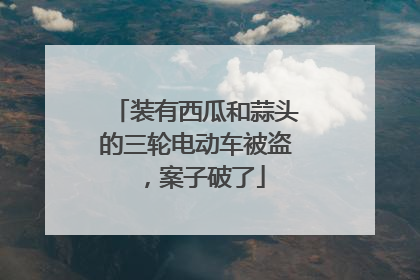 装有西瓜和蒜头的三轮电动车被盗，案子破了