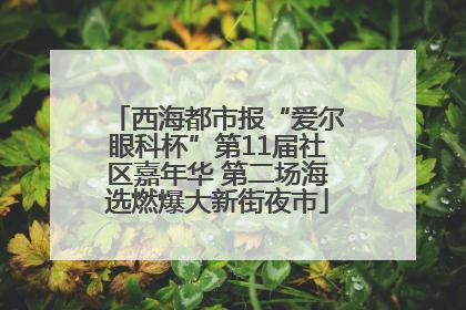 西海都市报“爱尔眼科杯”第11届社区嘉年华 第二场海选燃爆大新街夜市