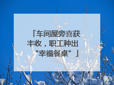车间屋旁喜获丰收，职工种出“幸福餐桌”