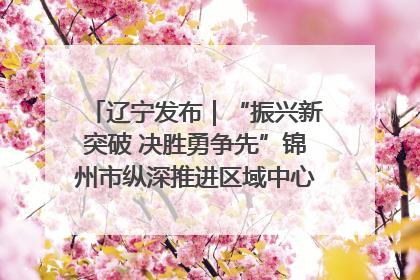 辽宁发布｜“振兴新突破 决胜勇争先”锦州市纵深推进区域中心城市建设 打造高质量发展新增长极