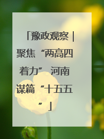 豫政观察｜聚焦“两高四着力” 河南谋篇“十五五”