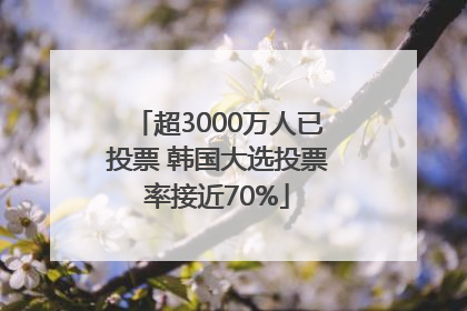 超3000万人已投票 韩国大选投票率接近70%