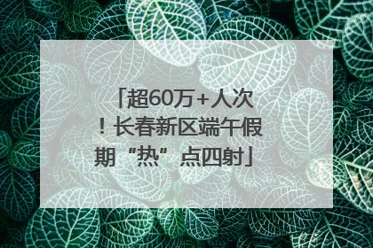 超60万+人次！长春新区端午假期“热”点四射