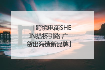 跨境电商SHEIN搭桥引路 广货出海造新品牌