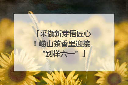 采撷新芽悟匠心！崂山茶香里迎接“别样六一”
