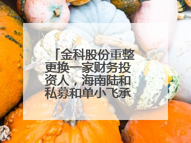 金科股份重整更换一家财务投资人，海南陆和私募和单小飞承接其投资额度