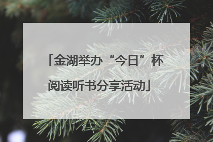 金湖举办“今日”杯阅读听书分享活动