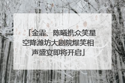 金霏、陈曦携众笑星空降潍坊大剧院爆笑相声盛宴即将开启