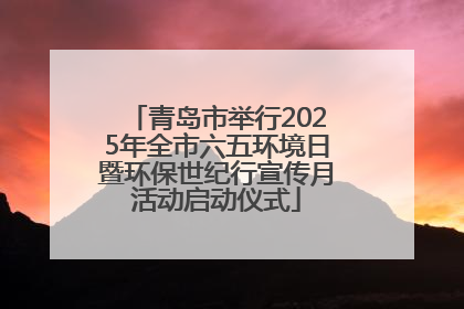 青岛市举行2025年全市六五环境日暨环保世纪行宣传月活动启动仪式