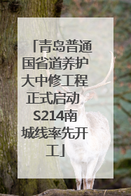 青岛普通国省道养护大中修工程正式启动 S214南城线率先开工