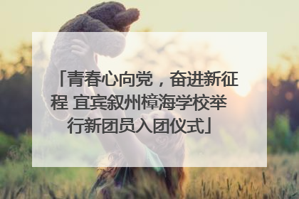 青春心向党，奋进新征程 宜宾叙州樟海学校举行新团员入团仪式