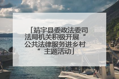 靖宇县委政法委司法局机关积极开展“公共法律服务进乡村”主题活动
