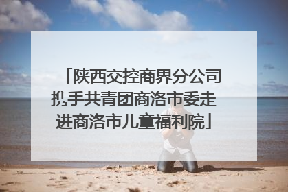 陕西交控商界分公司携手共青团商洛市委走进商洛市儿童福利院