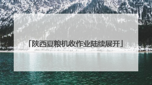 陕西夏粮机收作业陆续展开