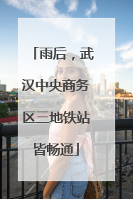 雨后，武汉中央商务区三地铁站皆畅通