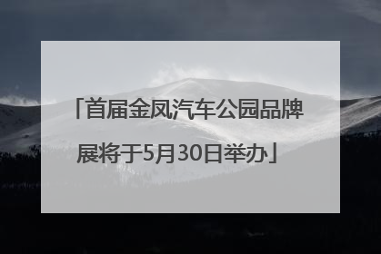 首届金凤汽车公园品牌展将于5月30日举办