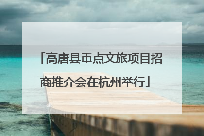 高唐县重点文旅项目招商推介会在杭州举行