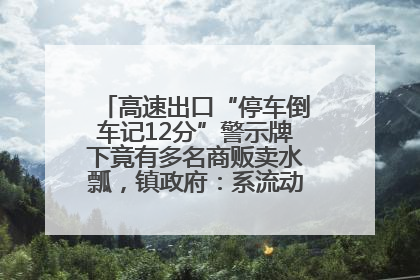 高速出口“停车倒车记12分”警示牌下竟有多名商贩卖水瓢，镇政府：系流动摊位，已多次劝离
