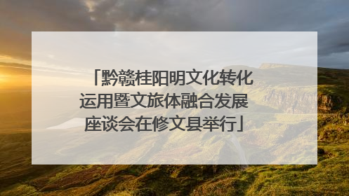 黔赣桂阳明文化转化运用暨文旅体融合发展座谈会在修文县举行