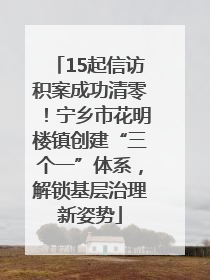 15起信访积案成功清零！宁乡市花明楼镇创建“三个一”体系，解锁基层治理新姿势