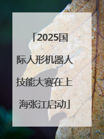 2025国际人形机器人技能大赛在上海张江启动