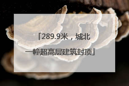 289.9米，城北一幢超高层建筑封顶