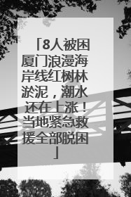 8人被困厦门浪漫海岸线红树林淤泥，潮水还在上涨！当地紧急救援全部脱困