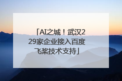 AI之城！武汉229家企业接入百度飞桨技术支持